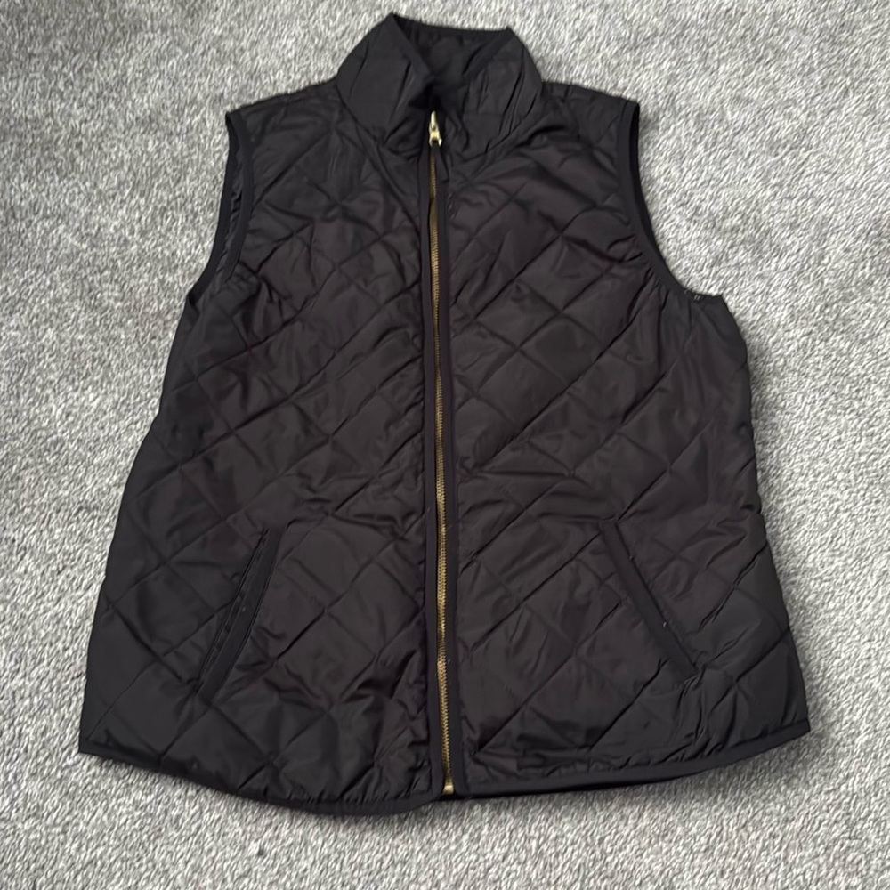 Black Quilted Vest
